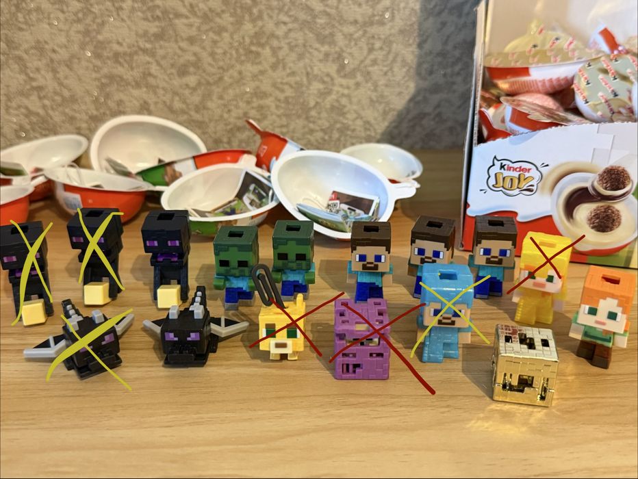 Продаж / обмін  фігурки Майнкрафт кіндер kinder Minecraft