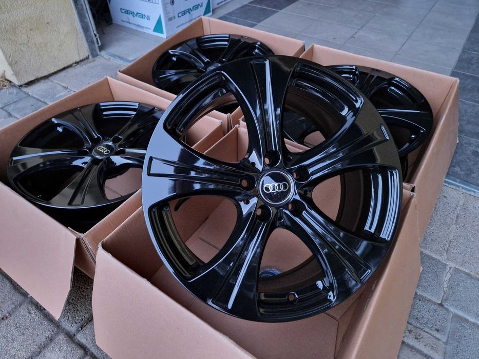 Alufelgi 18 5x112 Audi A4 A5 A6 A7 A8 Q3 Q5 Czarne Oryginalne ! 633#