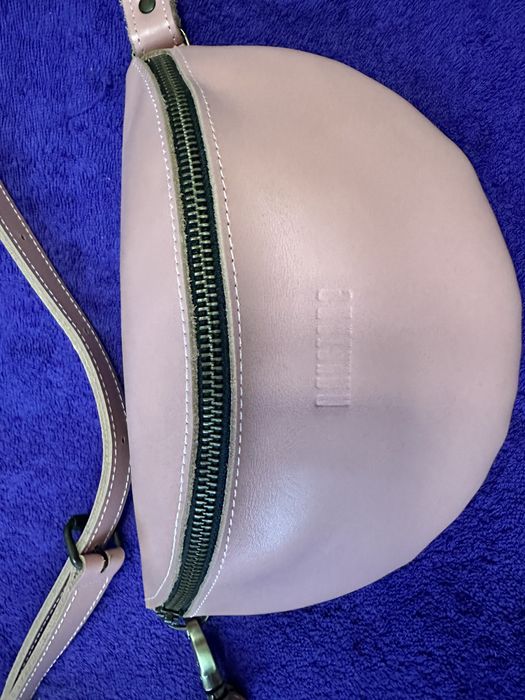 Сумка-бананка, натуральна шкіра