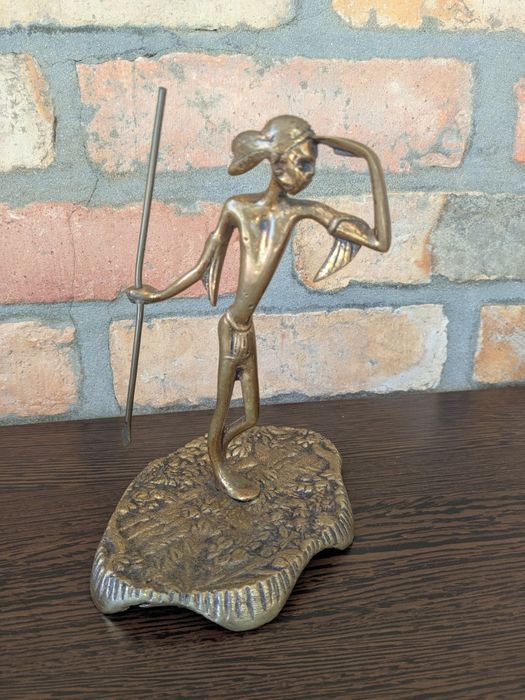 Decoração artesanal bronze africana 1940