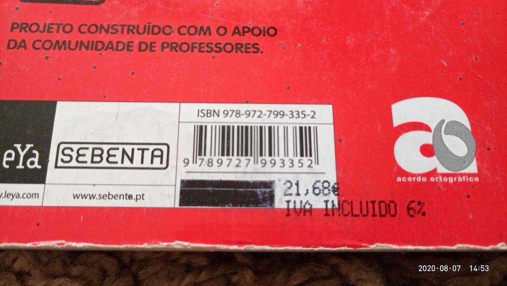 Português 7 ano, livro e caderno