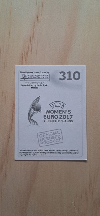 Cromo futebol de Jennifer Hermoso(Euro 2017)da Panini