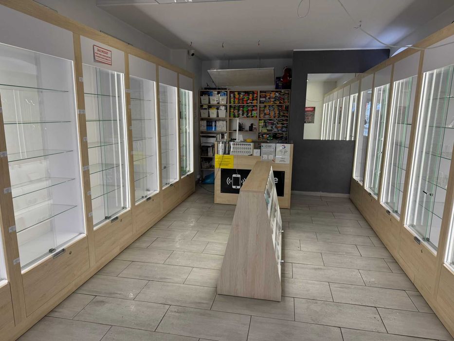 Meble sklepowe lada regał szuflady witryna koziołek potykacz