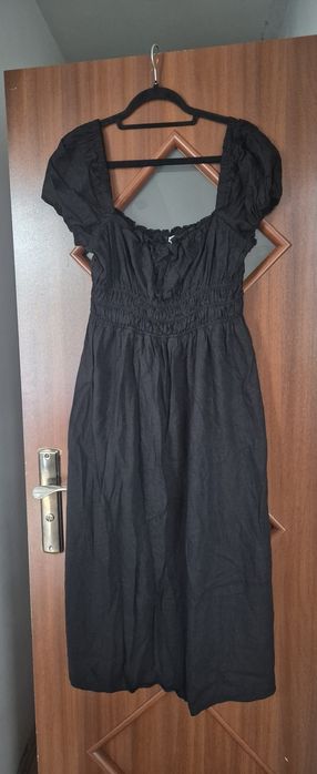 H&M Divided L sukienka hiszpanka len