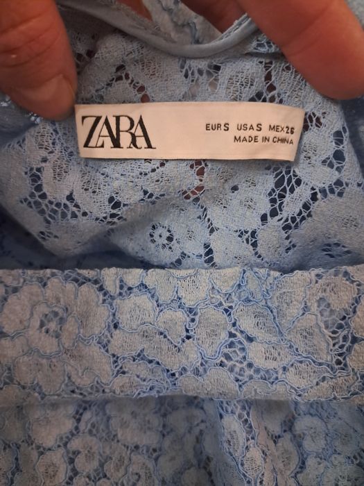 Bluzka Zara koronkowa z bastinką