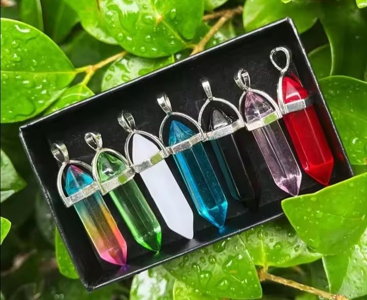 Caixa com 7 Pingentes Chakra, Cura Reiki, Yoga  - Portes Grátis