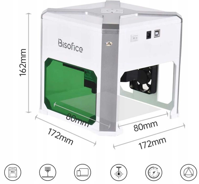 Grawer laserowy Bisofice K63 3W mini ploter laserowy nowy