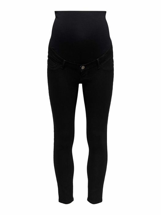 Spodnie ciążowe only xs nowe z metka czarne jeansy mama maternity