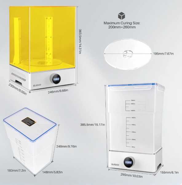 ELEGOO SATURN 2 + Mercury XS + 7 L Resina – Kit Completo64168945328387121