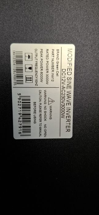 Przetwornica 12v kamper wyciagarka 3kW/6kW Polska