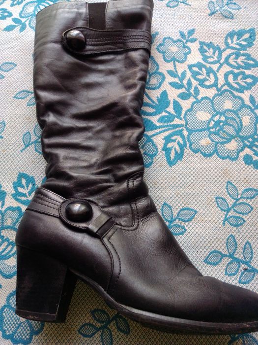 Зимові шкіряні чоботи