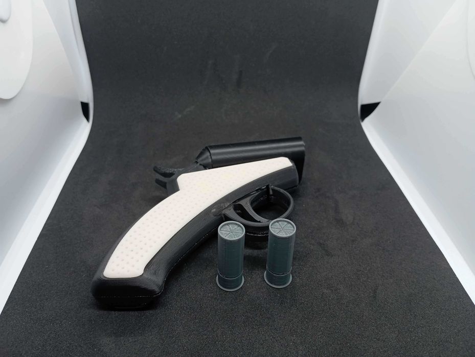 Dwulufowy Fidget Shotgun Model 3D Antystresowy Gadżet Kolekcjonerski