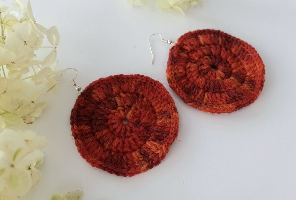 Kolczyki ręcznie robione na szydełku hand made