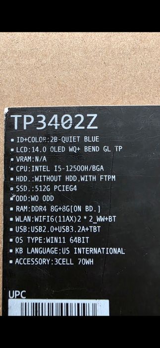 Laptop Asus Vivobook TP3402Z