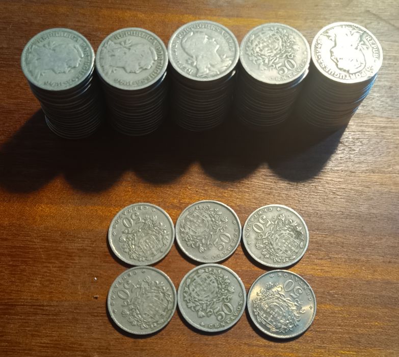 111 Moedas de 50 centavos, 1927 a 1968