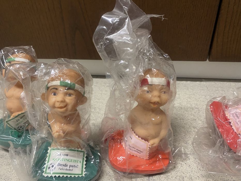 Bonecos vintage Benfica e Sporting - Novos