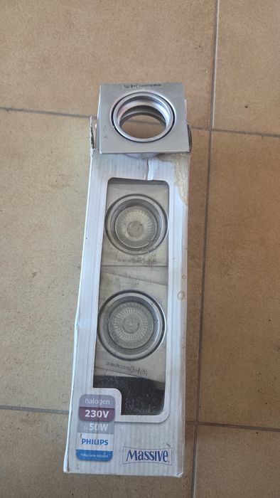 Lampki Gu10 nowe szczotkowany INOX 3x mini 3x standard