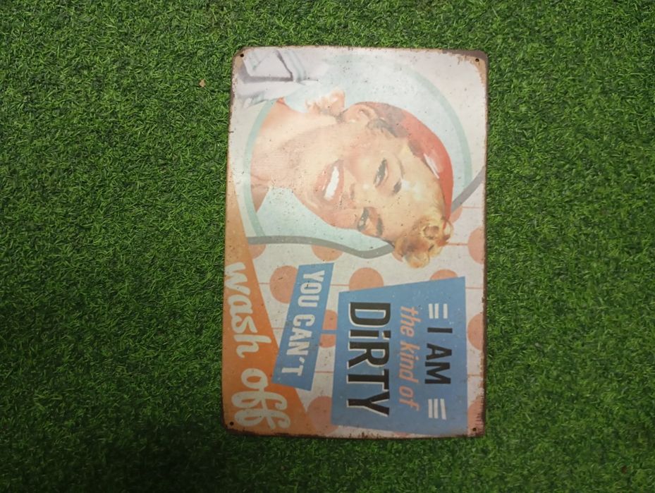 Placa de metal vintage