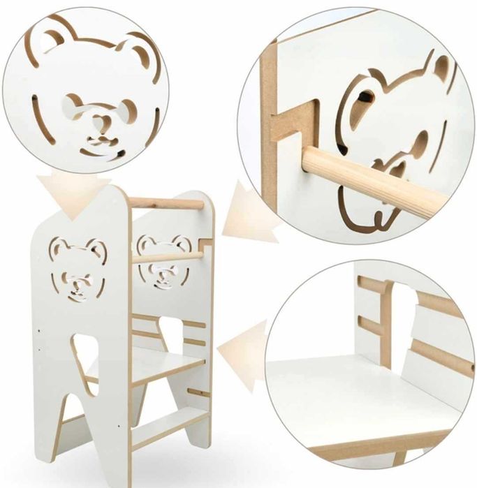 Pomocnik Kuchenny dla Dzieci Bezpieczny Stołek do Kuchni