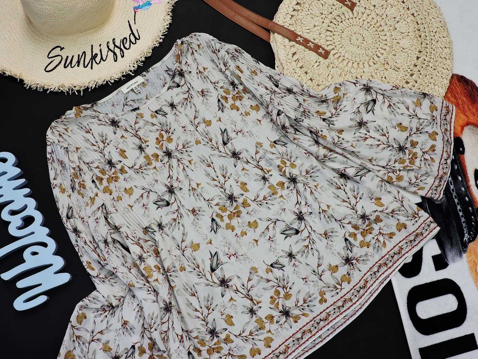 Max studio śliczna zwiewna bluzka wzory M