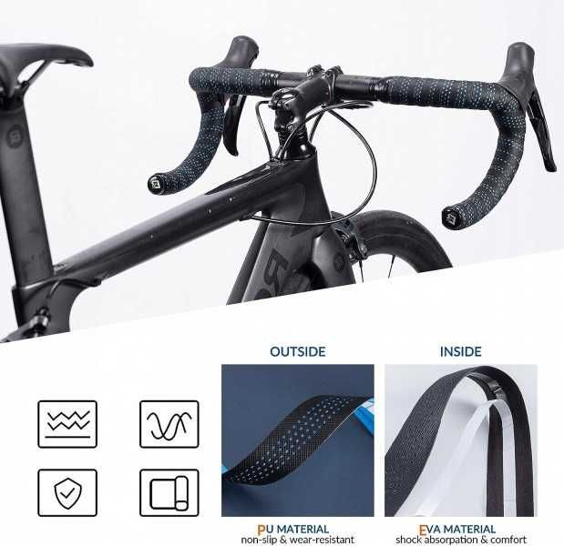 Owijka na kierownicę rowerową ROCKBROS BDTK-BKRD czarny/czerwony
