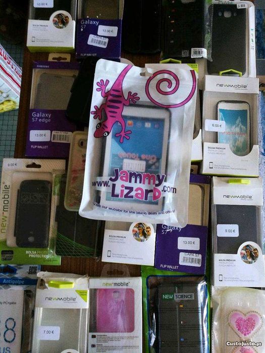 Lote + de 80 capas e acessórios par telemóvel e tablet par venda troca