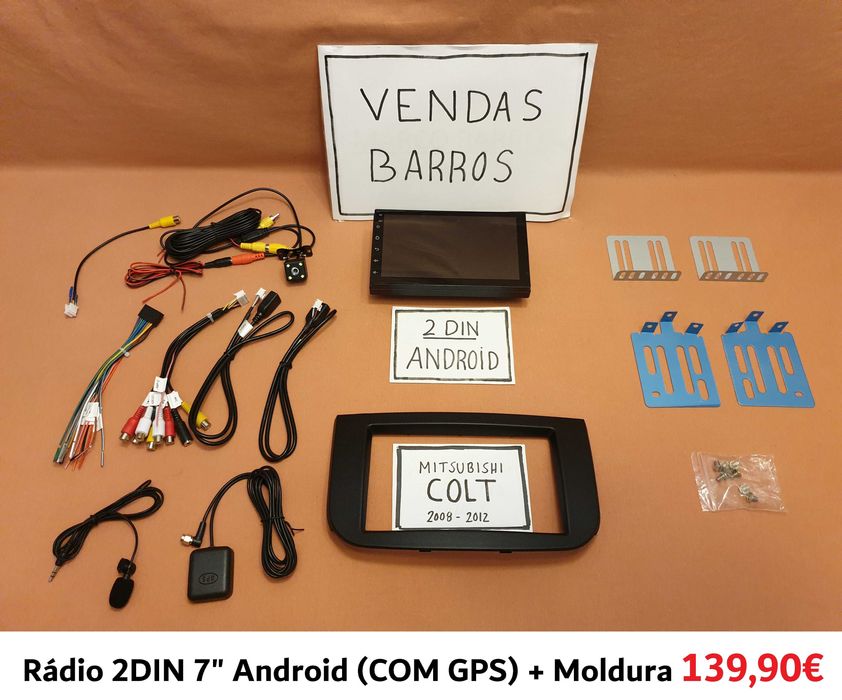 (NOVO) Rádio 2DIN • Mitsubishi COLT (2004 a 2012) • Android Z30 4+64GB