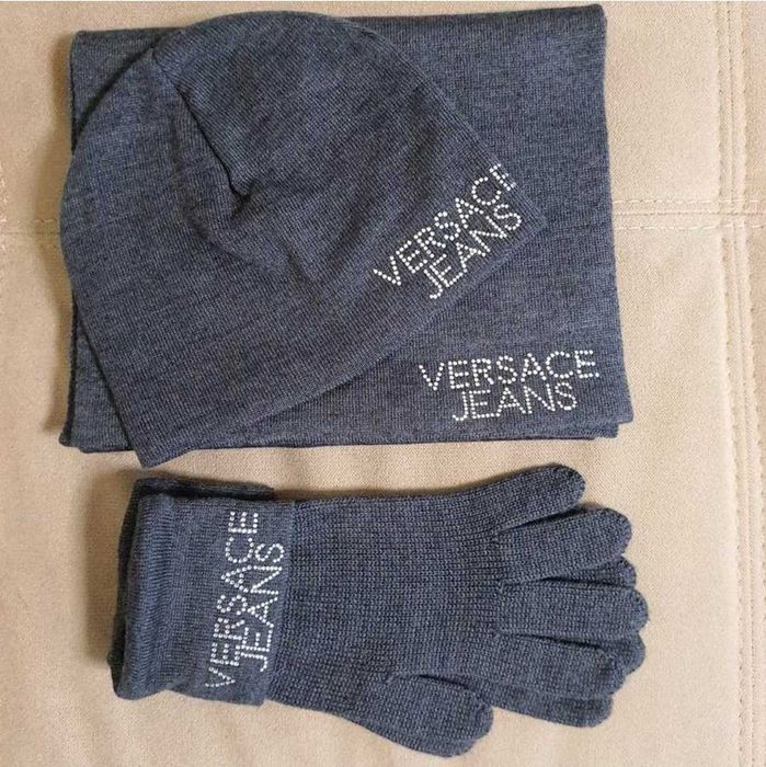 Набор Versace шапка шарф перчатки