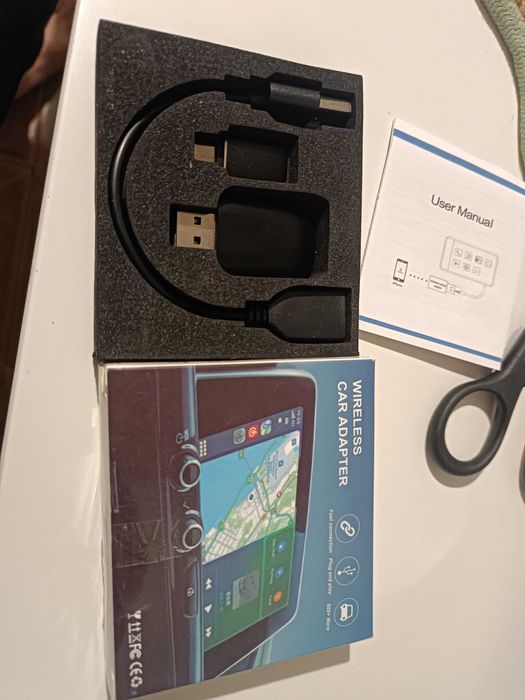 Bezprzewodowy Adapter Android Auto CarPlay 2 W 1 Wtyczka