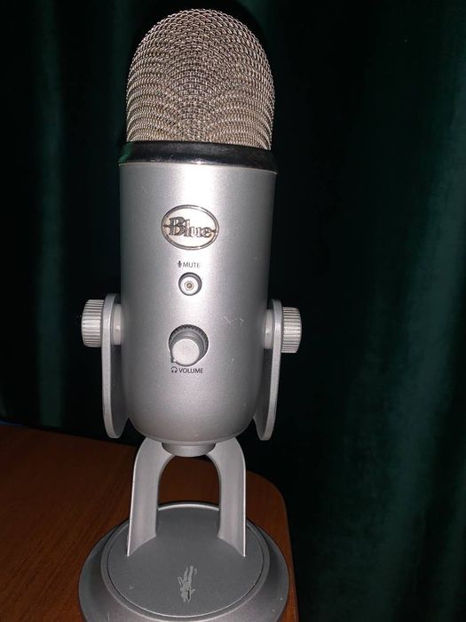 Мікрофон Blue Yeti Silver для Подкастів, Ютуб Відео