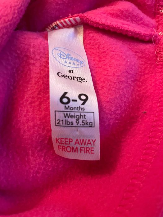 Bluza Disney baby, różowa,  dla dziewczynki od 6 do 9 m, art. George
