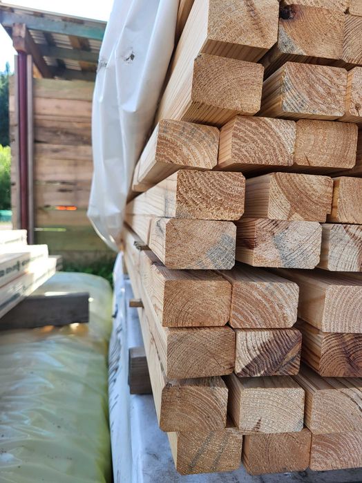 Łata 40x60x3000 sucha strugana fazowane krawędzie.