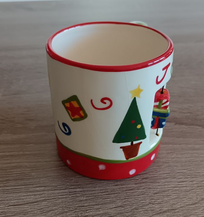 Caneca para bebidas com motivos de Natal.