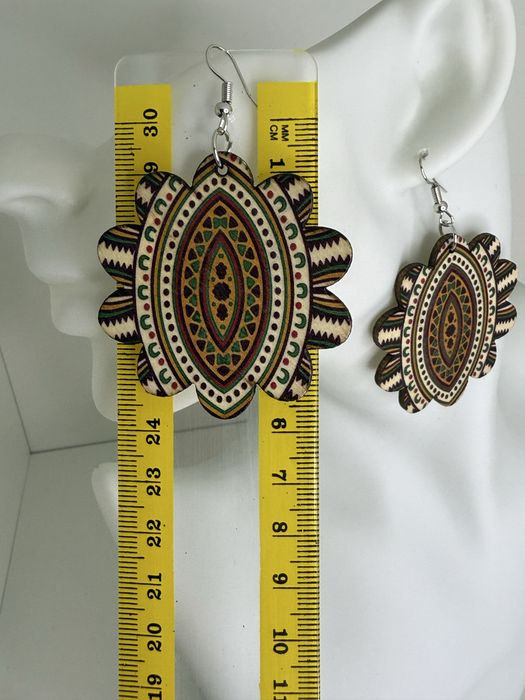 Kolczyki wiszące brązowe kolczyki boho