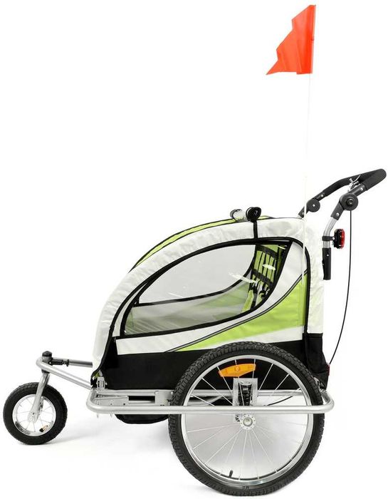 Przyczepka rowerowa z amortyzatorem 3w1 2-osobowa + JOGGER