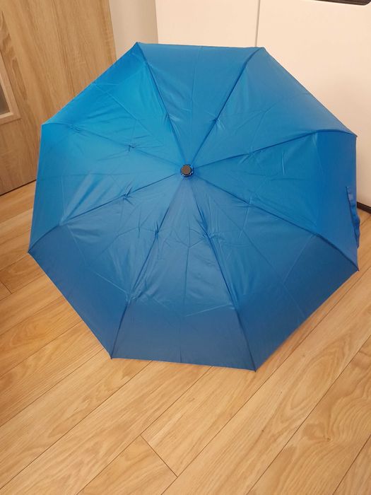 Nowy mini parasol półautomatyczny_Windproof_Umbrella_89 cm, niebieski