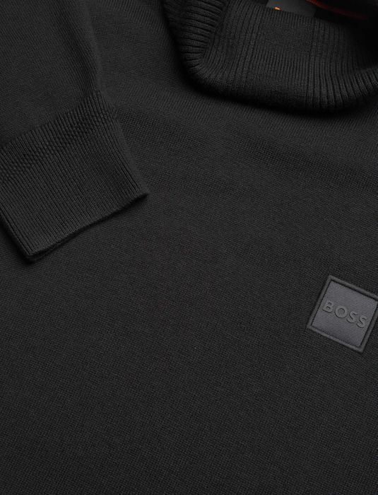 HUGO BOSS męski golf sweter BLACK NOWOŚĆ