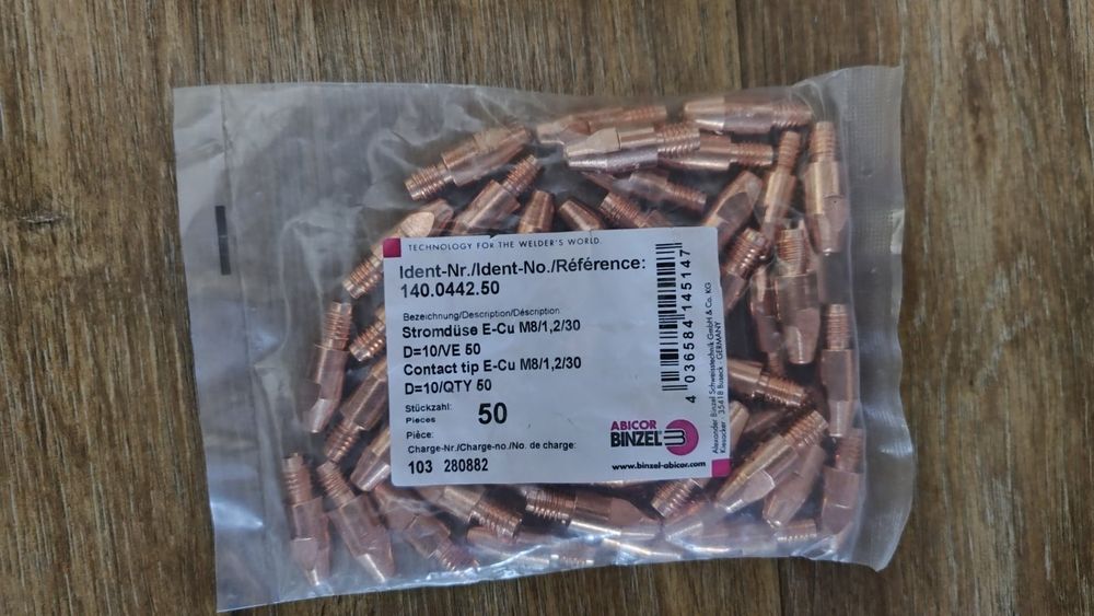 Накінечник артикул 140.0442  E-Cu - М8х1,2х30 Abicor Binzel