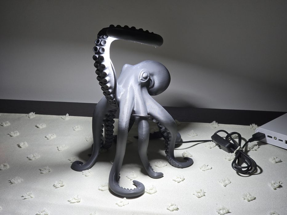 Luminária Polvo LED Grafite