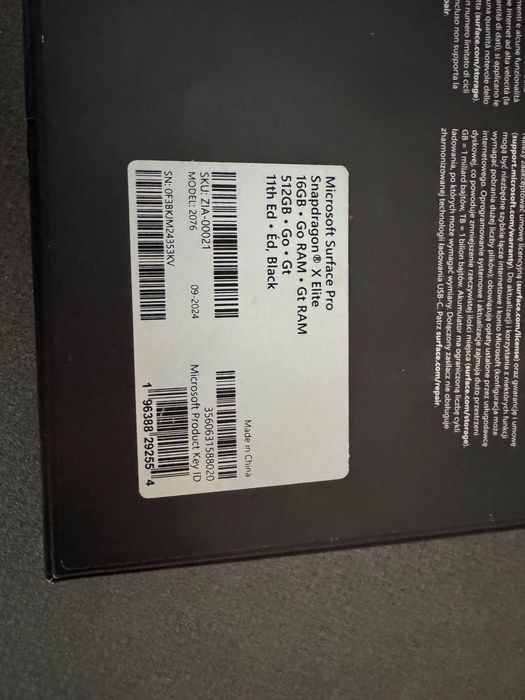 MICROSOFT Surface Pro 13" Snapdragon X Elite 16GB/512GB SSD Windows 11