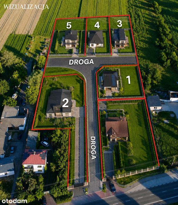 5 działek bud. – Łowicz, ul. Warszawska | MPZP | od 860 do 1765 m² - Widok 2