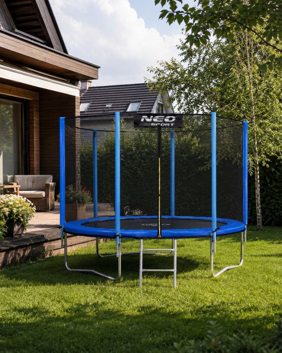 Trampolina Ogrodowa Dla Dzieci 183 cm 6FT Z Siatką Drabinką Nowa