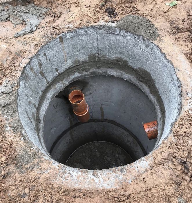 Монтаж каналізації.Бетонні кільця.Септики.