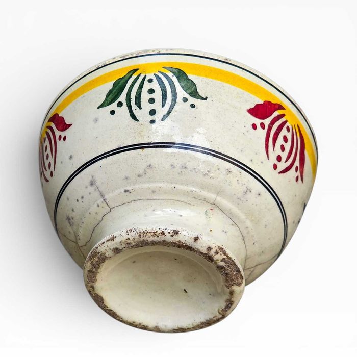 Malga Antiga em Faiança Portuguesa Pintada à Mão — Peça Decorativa