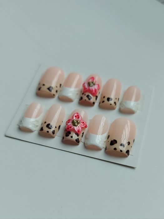 Personslizowane tipsy / handmade press on nails
