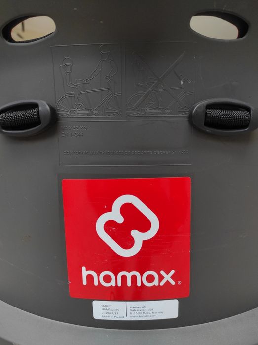 Assento bicicleta Hamax p/criança, como nova
