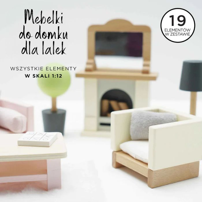 Drewniane mebelki do domku dla lalek salon Daisylane, Le Toy Van