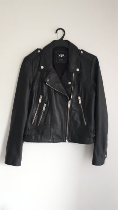 Kurtka ramoneska Zara r.40 / L slóra naturalna