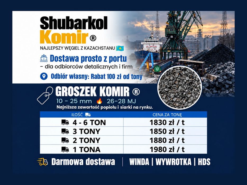Groszek Komir - Omiń pośredników i zaoszczędź
