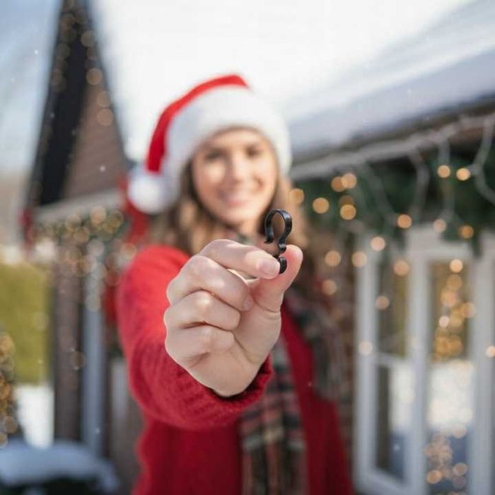 40x MOCNE haczyki NA RYNNĘ do lampek i dekoracji wieszaki na lampki